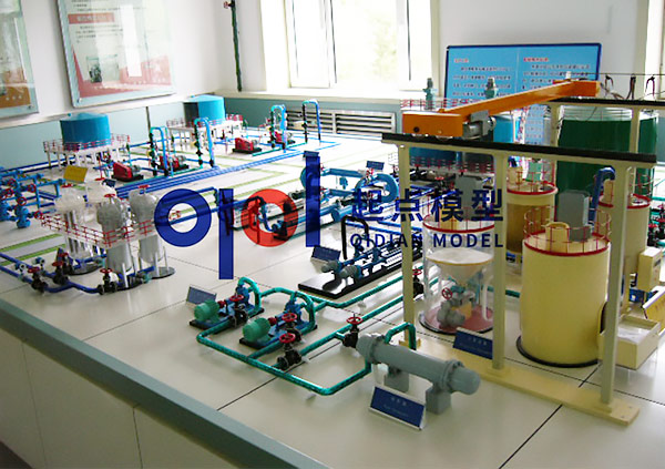 石油模型中的油气集输模拟系统